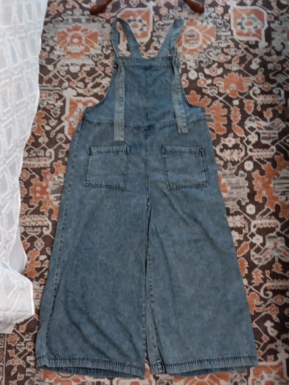 Easel Wide Leg Denim Overall Jumper